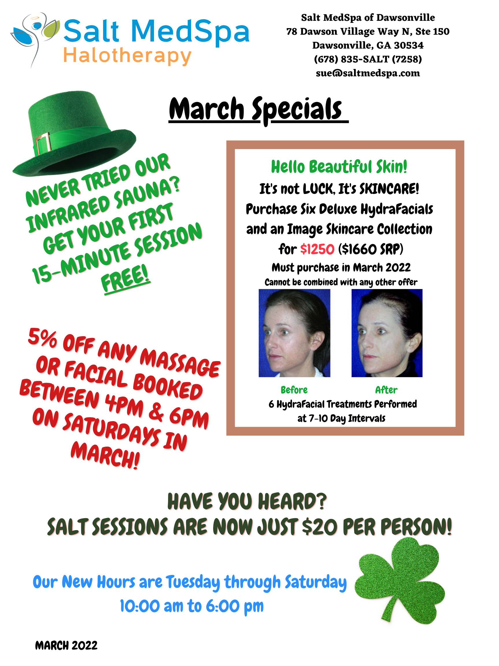 March 2022 Specials - Salt MedSpa